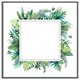 image 4 of Square botanical border (Picture Frame) White | XL