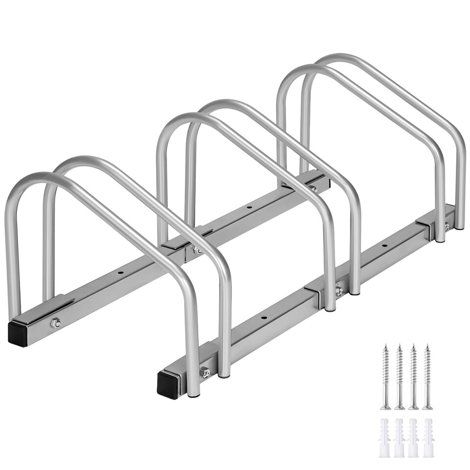 image 1 of Bicycle Rack Parkley -  floor or wall-mounted, coated steel, easy to install | Grey | silver | S | 1