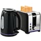 image 2 of HOMCOM Kettle and Toaster Set, 1.7L 3000W Rapid Boil Jug Kettle with Otter Thermostat, Limescale Filter, 2 Slice Toaster with 7 Browning Controls, Crumb Tray, Black | Black