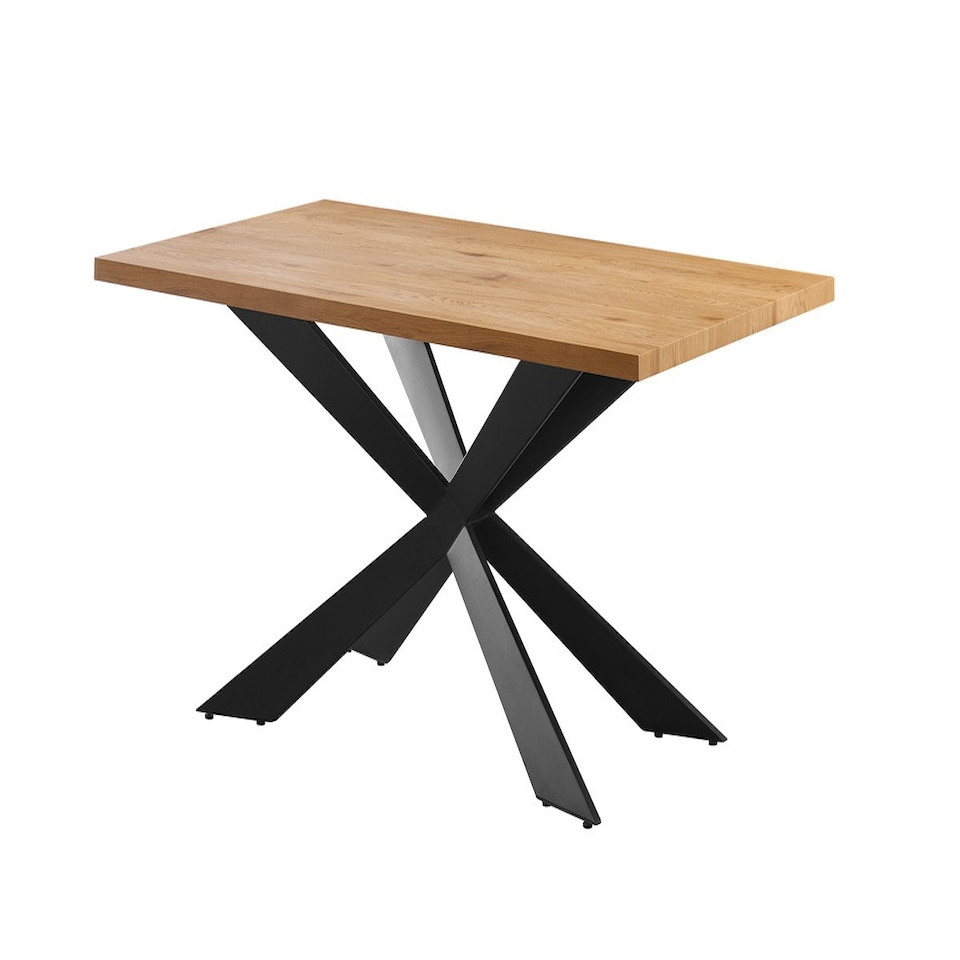 image 1 of Duke LUX Dining Table Single, White Brown | Oak