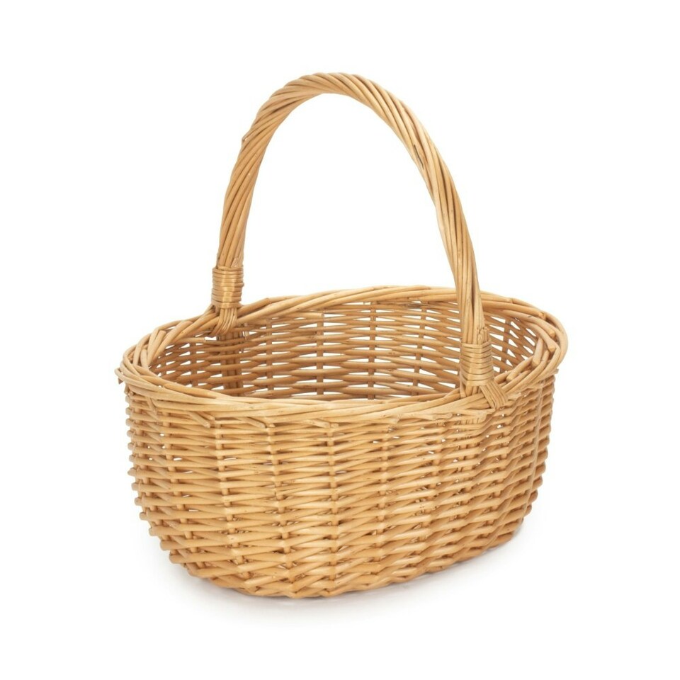 image 1 of Full Buff Willow Child's Shopping Basket Brown | Brown | One Size