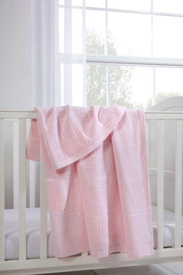 image 1 of Clair De Lune Cellular Blanket Pink | Pink
