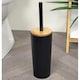 image 1 of Showerdrape Sonata Black & Bamboo Toilet Brush & Holder