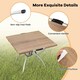 image 8 of COSTWAY 2 PCS Extendable Camping Table Foldable Picnic Table Brown