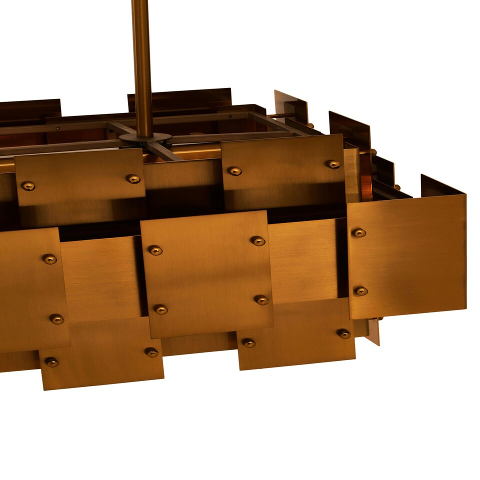 image 1 of Interiors by Premier Metal Brass Finish Pendant Light With Eight Bulbs