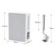 image 5 of Living and Home Slim Plastic Trash Can with Toilet Brush Set White