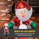 image 3 of Outsunny 5.6FT Christmas Blow Up Santa Claus Riding Motorcycle w/ LED Lights