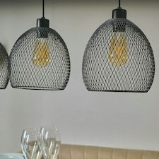 ValueLights Novo 3 Way Matte Black Ceiling Light Low Hanging Pendant