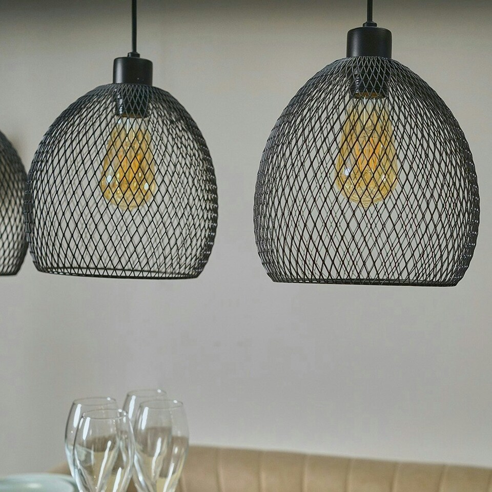 image 1 of ValueLights Novo 3 Way Matte Black Ceiling Light Low Hanging Pendant