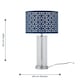 image 8 of Aura - Chrome Table Lamp with Navy Blue Cut Out Shade Chrome | Blue