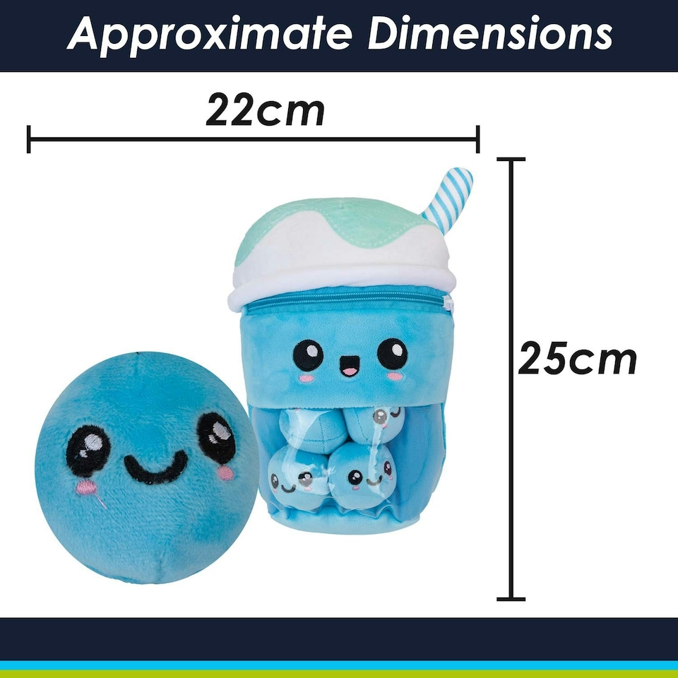 image 1 of Boba Tea Soft Toy Cute Plushie Huggable Cuddly Stuffed Toy Gift 25cm Blue