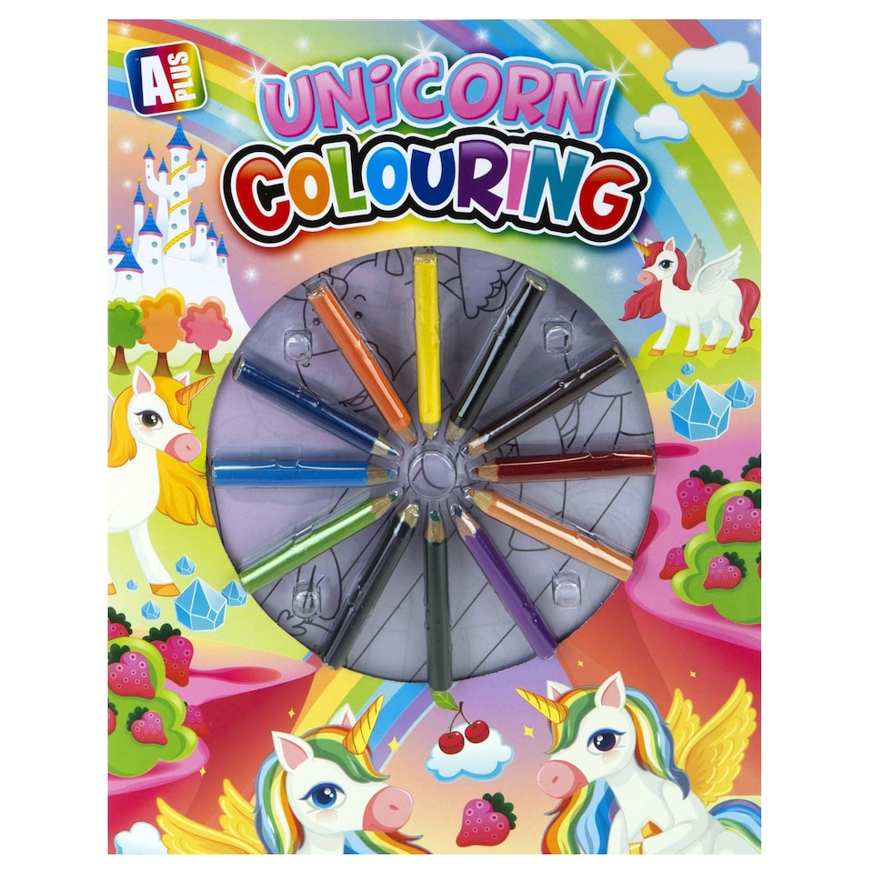 image 1 of VFM e-Store Colouring Book and 12-Crayon Set for Children