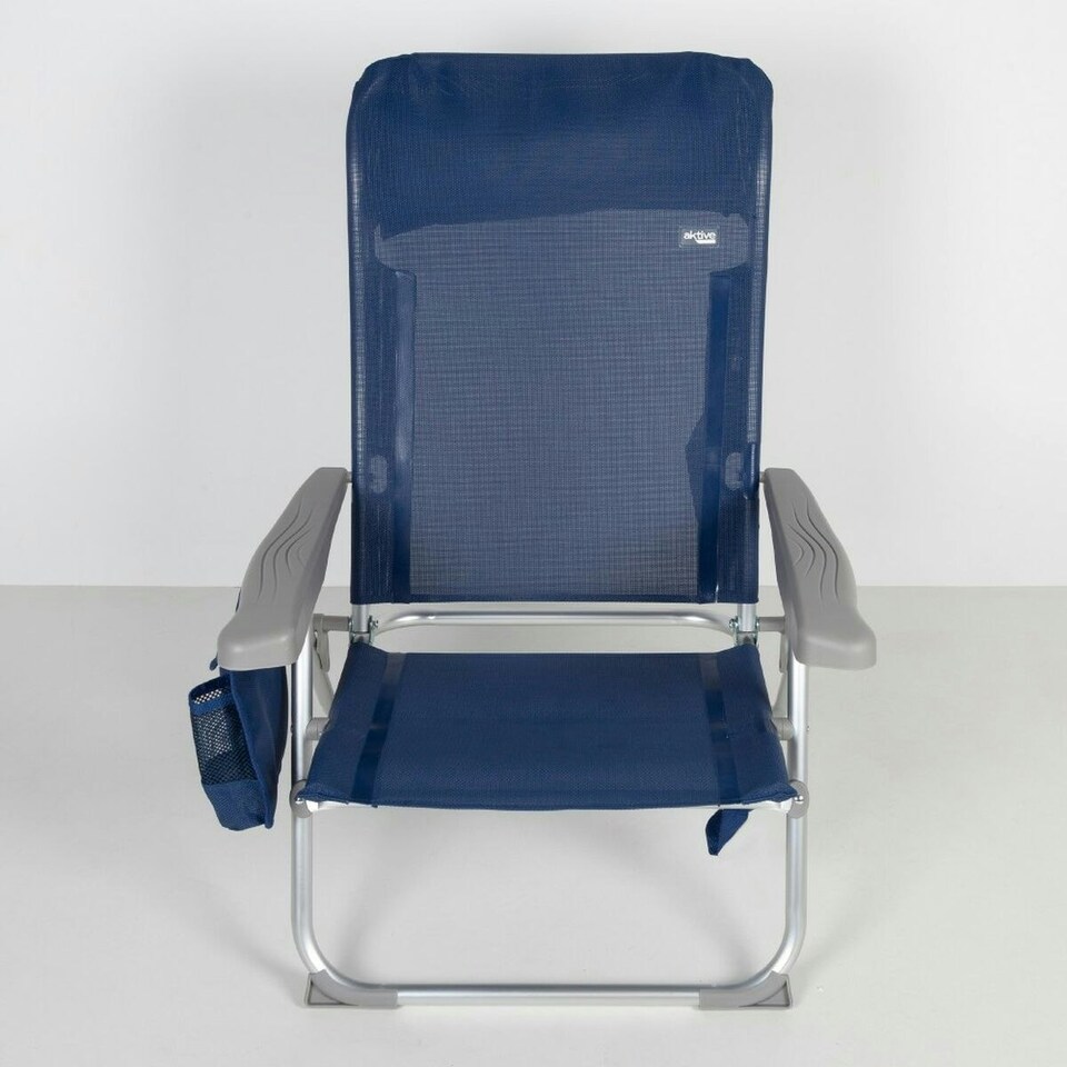 image 1 of Beach Chair Aktive Slim Foldable Navy Blue 47 x 87 x 58 cm (2 Units) N/A