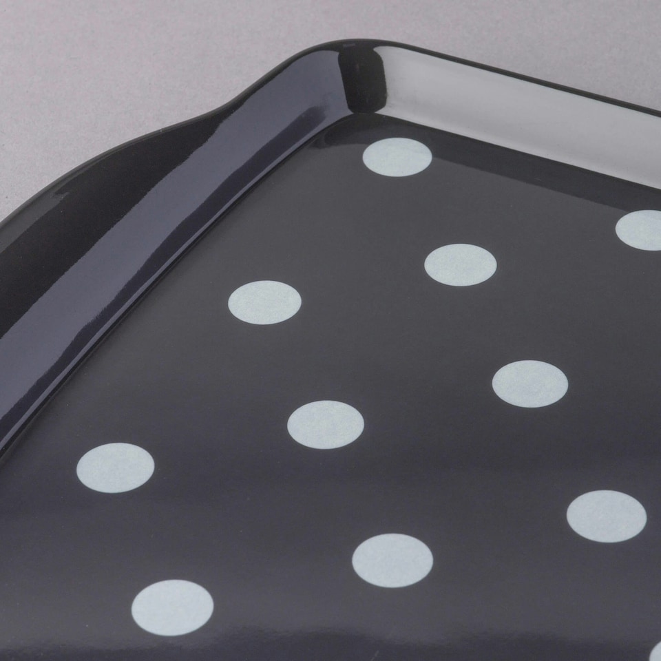 image 1 of Melamine Dotty Tray, Small | Green | Forest Green