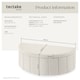 image 6 of Moon upholstered bench with ample storage space, weight capacity 150 kg | Cream | bouclé cream | One Size | 1