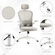 image 7 of Vinsetto High Back Office Chair, Mesh Computer Desk Chair with Rotatable Headrest, 4D Lumbar Support, Flip-up Arm, Adjustable Height, Grey
