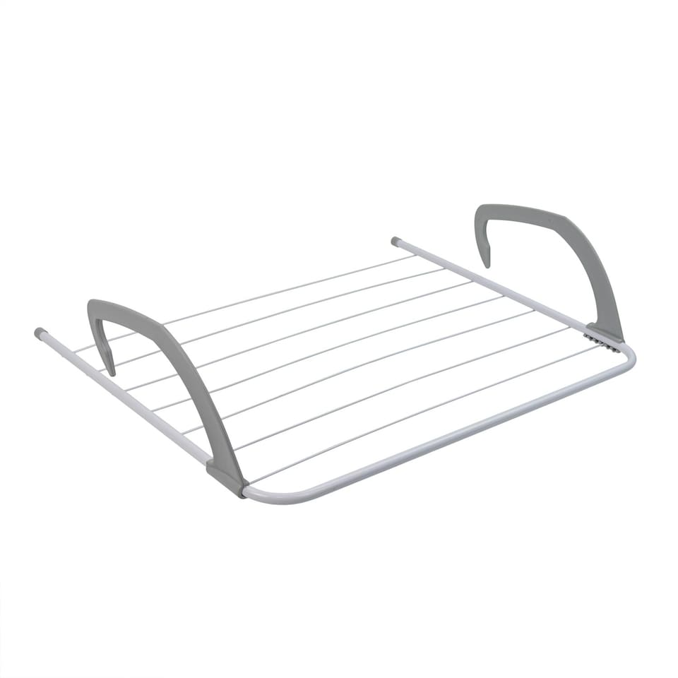 image 1 of JVL Over Door Radiator Clothes Drying Airer-6M, White, Pack of 2