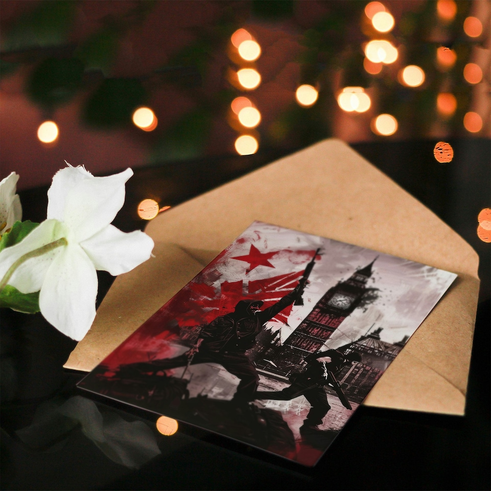 image 1 of Uk Anarchy Big Ben Tower London Him Her Birthday Card