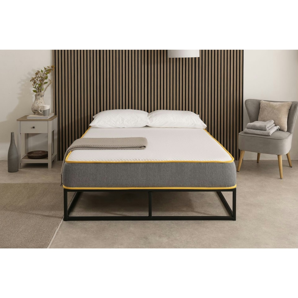 image 1 of The Saffron Comfort All Foam Mattress – 8" Deep Memory & Supportive Foam | Grey | Double