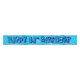image 2 of Unique Party Childrens Happy Birthday Glitz Foil Banner - Blue - 15th