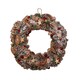 image 8 of 50cm Frosted Hanging Christmas Wreath with Red Jingle Bells & Wooden Stars