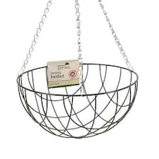 Marco Paul Black Metal Round Hanging Basket 12" Black
