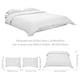 image 2 of Living and Home 3Pcs Bedding Solid Duvet Cover with 2 Pillowcase Set,White | White | King