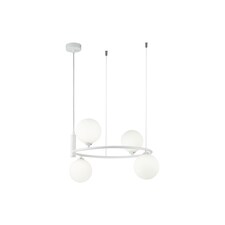 Ring Ceiling Pendant Lamp White, 4 Light, G9