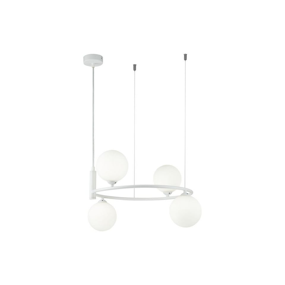image 1 of Ring Ceiling Pendant Lamp White, 4 Light, G9