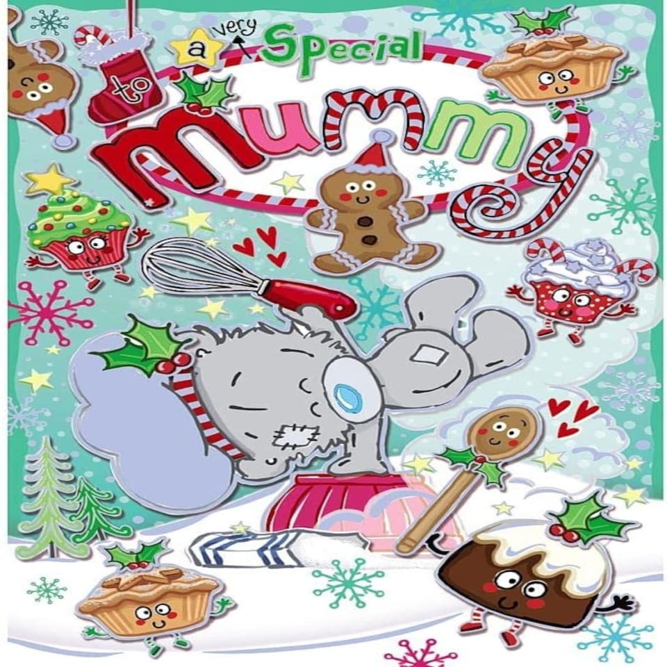 image 1 of Bear Baking Mummy Christmas Card