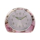image 1 of Wm.Widdop Quartz Alarm Clock - Pink Rose Design L/S/C Pink