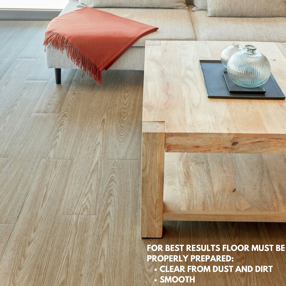 image 1 of NOVECRAFTO Self Adhesive Vinyl Floor Planks – Peel & Stick Flooring – Beige Grey Wood Effect – Easy DIY Installation – Durable & Waterproof Tiles Brown | 5 sqm