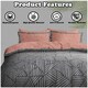 image 4 of VELVETIO Cruz Complete Duvet Cover Set with Fitted Sheet Printed Bedding Quilt Grey | Single