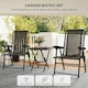 image 3 of Outsunny 3 Pieces Folding Garden Bistro Set with Cup Holders, Black