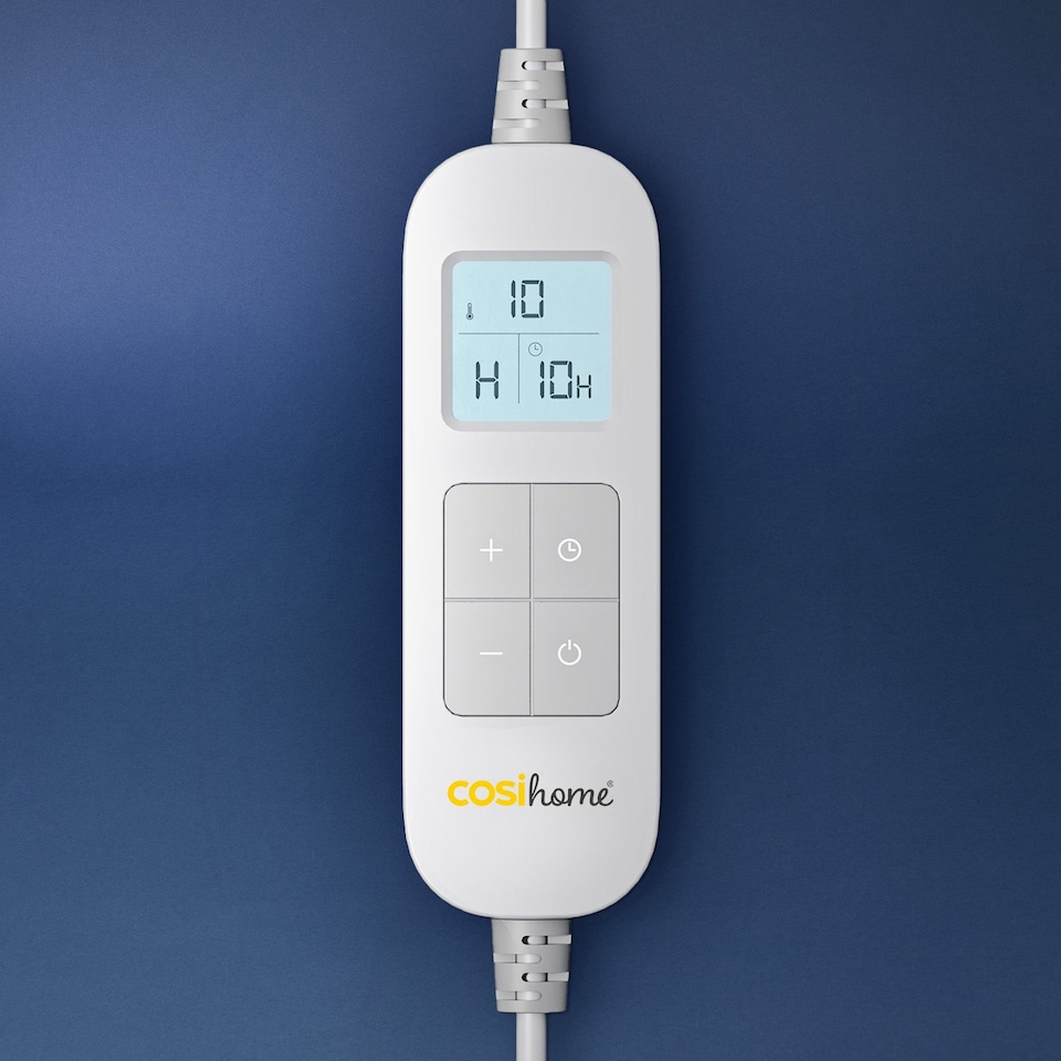 image 1 of Cosi Home Double Fleece & Sherpa Electric Heated Throw - Grey