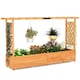 image 1 of COSTWAY Raised Garden Bed Planter Box w/2-Sided Trellis Orange