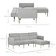 image 7 of HOMCOM Upholstered Sofa bed Reversible Sectional Sofa Set linen-Touch Sleeper