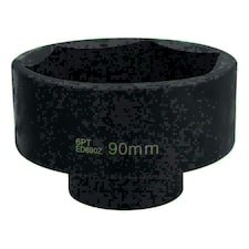90mm 1in Drive Deep Metric Impact Impacted Socket 6 Sided Point Single Hex