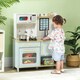 image 2 of AIYAPLAY Play Kitchen, Large Kids Pretend Role Play Kitchen with Light & Sound Stove, Oven, Microwave, Sink, Cooking Accessories, Gift for Boys and Girls Ages 3+
