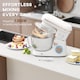 image 3 of HOMCOM Stand Mixer, 4.5L Food Mixer for Baking, 6 Speeds and Pulse Setting, 1300W Cake Electric Whisk with Dough Hook, Whisk, Stainless Steel Bowl, Splash Guard, Beater, White