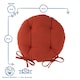 image 3 of Harbour Housewares Round Garden Chair Seat Cushions - Paprika - Pack of 6 Red