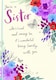 image 1 of Willow Floral Bouquet Sister Birthday Card