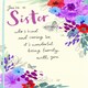 image 1 of Willow Floral Bouquet Sister Birthday Card