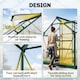 image 3 of Outsunny 6x8ft Walk-In Polycarbonate Greenhouse Plant Grow Galvanized Aluminium | Green | Dark Green | 190x252x201cm
