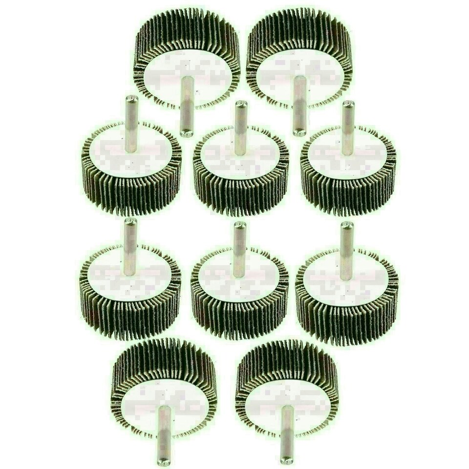 image 1 of 50mm 80 Grit Flap Wheel Disc Abrasive Sanding Pad Paint Rust Remover 10 Pack