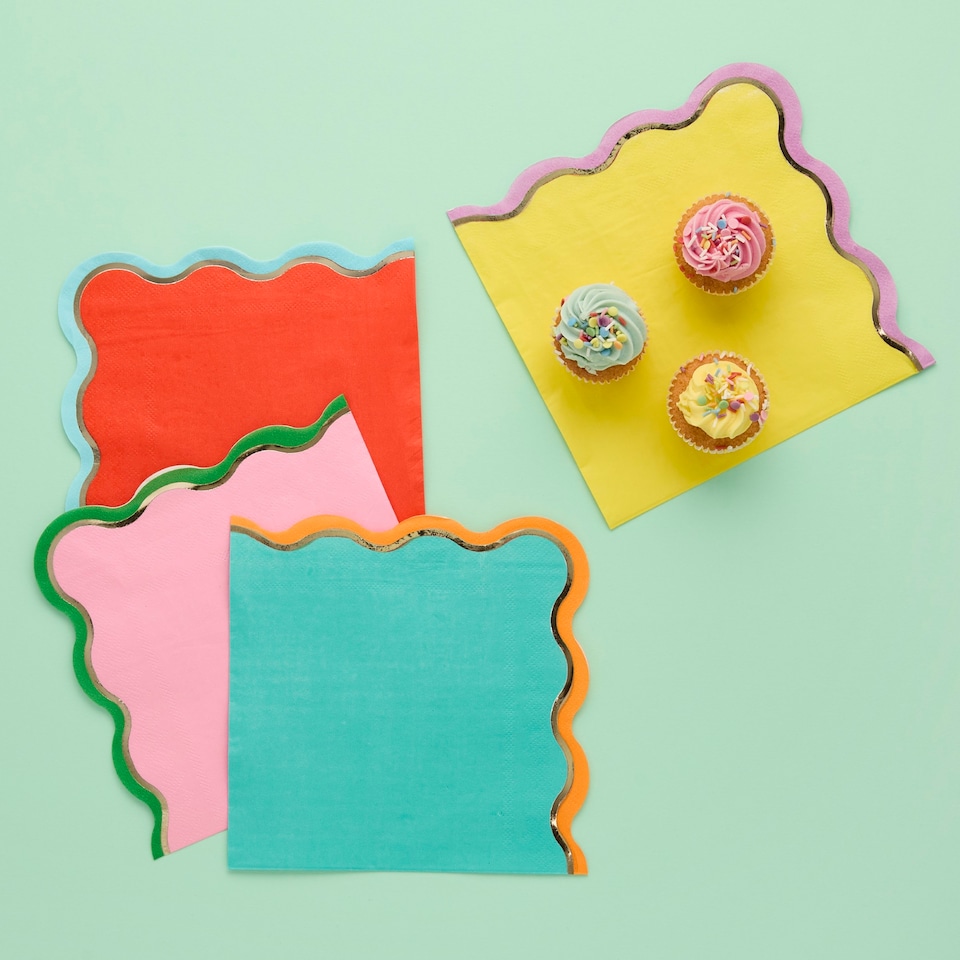 image 1 of Hootyballoo Premium Brights Paper Napkins - Pack of 16