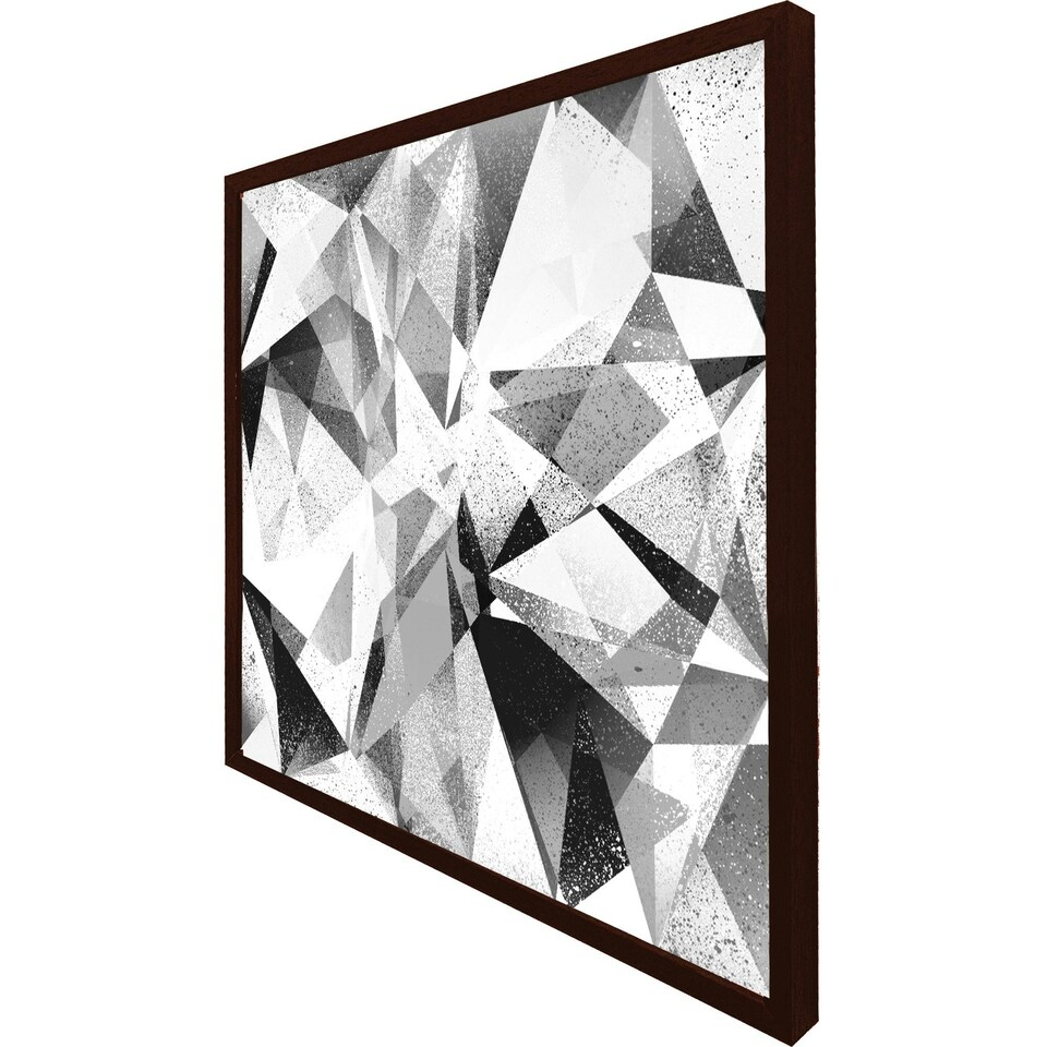 image 1 of Black & white geometric grunge pattern (Picutre Frame) Black | M