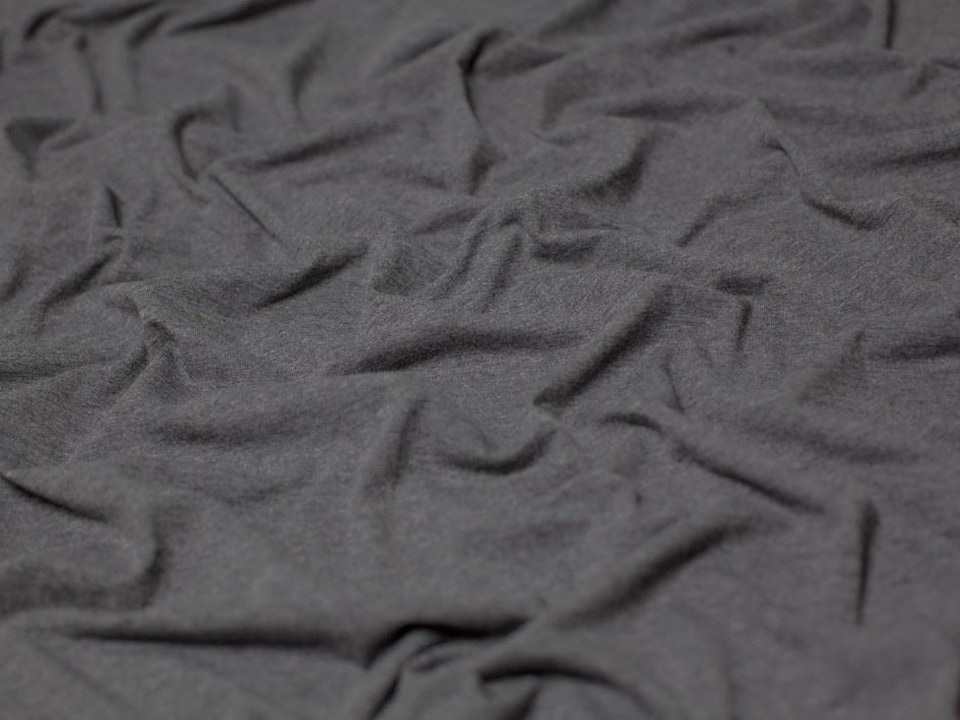 Minerva Core Range Grey Heavy Cotton Jersey Stretch Knit Fabric for Dressmaking, 160cm / 62" Wide - per metre