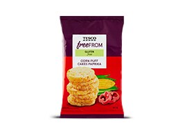 Tesco Free From Kukuřičné chlebíčky s paprikovou příchutí 60g