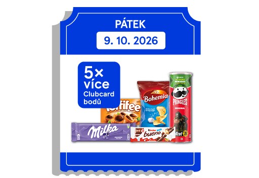 5× více Clubcard bodů